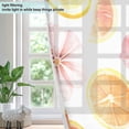 thumbnail image 4 of Yayeee Window Curtains Light Filtering 63"x42" Grommet Panel Pair Home Living Room Decor, Floral Orange, 4 of 7