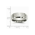 thumbnail image 6 of White Stainless Steel Ring Band Wedding Beveled Comfort, 6 of 6
