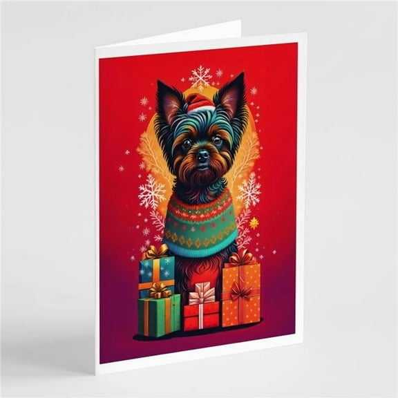 Affenpinscher Holiday Christmas Greeting Cards Pack of 8 7 in x 5 in