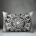 thumbnail image 3 of Creative Products Black Watercolor Medallion 14x20 Indoor / Outdoor Pillow, 3 of 3