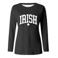 thumbnail image 5 of Women's St. Patrick's Day Tops Long Sleeve Irish Shamrock Graphic Tee Shirts Holiday Irish Casual Crew Neck Blouse, 5 of 5