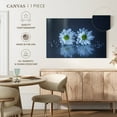 thumbnail image 5 of Elephant Stock White Daisies Wall Art - Horizontal Canvas Wall Art - Living Room Wall Decor - Floral And Botanical Canvas - Blue And White Decor - 36" x 24", 5 of 8