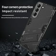 thumbnail image 2 of Allytech Designed for Samsung Galaxy S22 Ultra 6.8 inch 2022, [2 Stand Ways] Slim Fit Hard Back Bumper Shockproof Corner Protection Rugged Case for Samsung S22 Ultra 5G 6.8" 2022 Released, Silver, 2 of 6