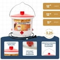 thumbnail image 3 of Farm Innovators Heated 2-Gallon Poultry Water Drinker, White/Red (2 Pack), 3 of 10