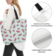 thumbnail image 3 of Pofeuu Watermelon Print Reusable Grocery Bags - Washable, Foldable, Packable Tote, Large Handles, Heavy Duty, Zippered Top Pouch, 3 of 8