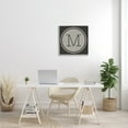 thumbnail image 2 of Stupell Industries Modern J Initial Round Elevator Key Shape Typography Painting Gray Framed Art Print Wall Art, 24 x 24, 2 of 7