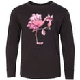 thumbnail image 3 of Inktastic Flamingo Ballerina in Tutu and Ballet Toe Shoes Long Sleeve Youth T-Shirt, 3 of 5