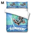 thumbnail image 2 of Dibujos animados Duvet Cover Skateboard Pattern Patrón de Hogares Acolchado Cubierta Caja Caja de múltiples Tamaño Conjunto de edredones para jóvenes adultos M 3 piezas AweSitey HA011559-10, 2 of 7