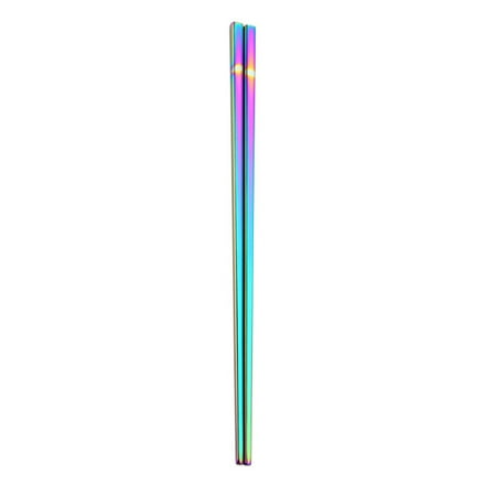 

Honeeladyy Clearance under 10$ 1Pair Stainless Steel Tableware Colorful Length 23cm Chopsticks