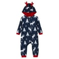 thumbnail image 4 of PatPat Blue Mosaic Family Matching Moose Print Christmas Hooded Onesies Pajamas (Flame Resistant),Unisex,Sizes Baby-Kids-Adult,2-Piece, 4 of 10