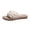 Beige, variant on Womens Floral Flat Sandals 2026 Fashion Slip on Braided Comfortable Flip Flops Boho Slide Outdoor Casual Beach Vacation Slippers Elegant Walking Breathable Shoes Black 7 Wide