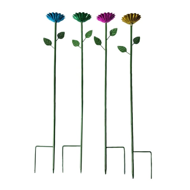 Tazón de comederos para pájaros de 4 piezas con estaca de metal adorno de metal baños de aves para al aire libre para patio de césped observadores de