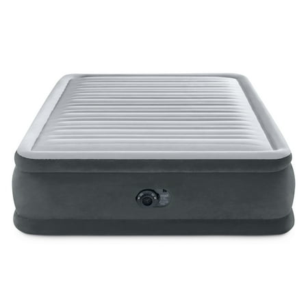 Intex 64413ED Elevated Dura Beam Fiber Tech Airbed with Built in Pump, Queen