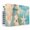 Dark Turquoise, variant on Blue Coastal Indoor Air Conditioner Cover,Double Insulated AC Covers for Inside,Watercolor Nautical Starfish Lighthouse Beach Waterproof Window Air Conditioner Covers with Straps 17"Lx13"Wx3.5"D