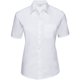 thumbnail image 3 of Russell Collection- Camisa de manga corta de popelin/algodón puro de fácil cuidado para mujer (Blanco), 3 of 3