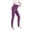 Purple, variant on Women's Fleece Lined Leggings Full Length High Waist Classic Daily Wear
