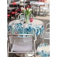 thumbnail image 5 of Outdoor Tablecloth with Umbrella Hole for Patio/Picnic/Party/Camping, Coastal Green Seaweed Waterproof Table Cloth Round Cover Washable, Summer Beach Coral Starfish Rustic (Dia 60"), 5 of 8