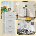 thumbnail image 5 of YINTATECH 4 Drawer Dresser Storage Unit Shelf Organizer Bins Chest Fabric Drawers, Light Gray", 5 of 7