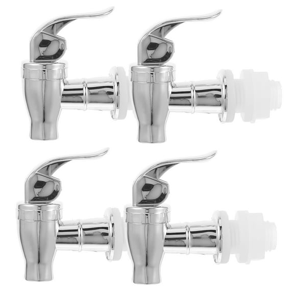 4pcs Spigot For Drink Dispenser Replacement Plastic Spigot For Beverage Dispenser Water Dispenser Faucet Silver