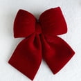 thumbnail image 6 of Red Christmas Bows Outdoor Decorations,Velvet Christmas Tree Topper Bow, Large Wreath Bow Party Supplies for Door Fireplace Stairs Railing Porch, 6 of 7