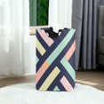 thumbnail image 6 of Yayeee Freestanding Laundry Hamper with Handle Collapsible Large Storage Basket for Clothes, Green Stripes, 6 of 7