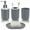Gray, variant on 4Pcs Bathroom Toiletries Set,Plastic Mouthwash Cup,Soap Dish,Modern Toothbrush Holder,Lotion Bottles,Soap Dispenser,Shower Accessory,for Home Storage Decor Black
