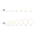 thumbnail image 7 of 14k Yellow Gold Women's Endless Tube Hoop Earrings 1.5mm Thick x 50mm Diameter, 7 of 7