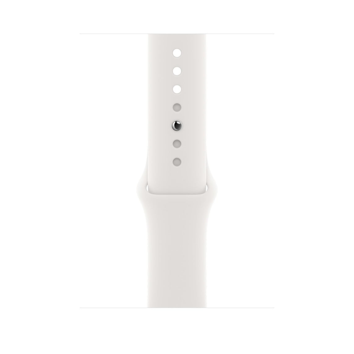 Apple Watch Series 6 GPS + Cellular, 44mm Silver Stainless Steel Case with White Sport Band - Regular