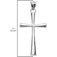 thumbnail image 2 of .925 Sterling Silver Simple Classic Flared Cross Pendant - 1.1", 2 of 4