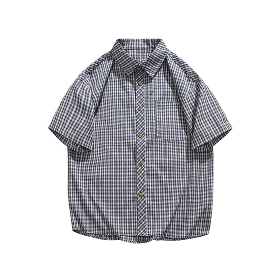 Klisyaur Loose T Shirt Mens Short Sleeve Button down Fashion Comfortable Breathable Clothes Summer Basic Tops