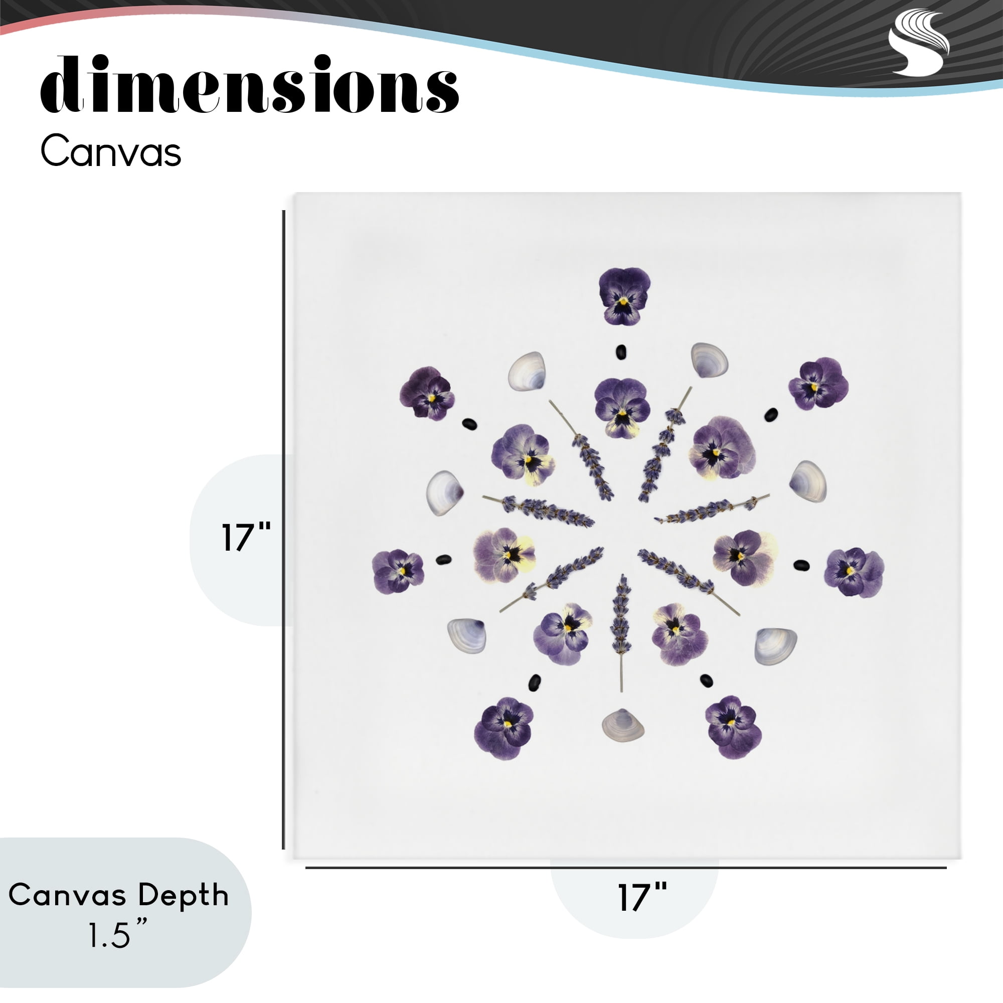 Stupell Industries Pansies & Lavender Symmetry Canvas Wall Art, design by Beth Adoette