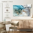 thumbnail image 5 of Elephant Stock Blue Liquid Marble Abstract Wall Art - Horizontal Canvas Wall Art - Living Room Wall Decor - Abstract Canvas - Blue And Gray Decor - 12" x 8", 5 of 8