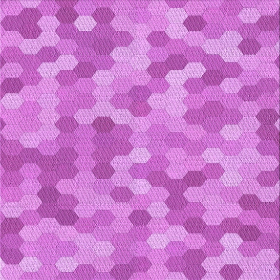 Ahgly Company Machine Washable Indoor Square Transitional Violet Purple Area Rugs, 8' Square