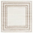 thumbnail image 3 of SAFAVIEH Border & Stripe Hyram Bordered Shag Area Rug, Ivory/Beige, 5'3" x 7'6", 3 of 4
