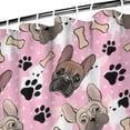 thumbnail image 4 of French Bulldog Cute Bone Paw Print Shower Curtain 72x84in ,Bathroom Decorative Shower Curtains Set with 12 Hooks,Modern Waterproof Washable Shower Curtain, 4 of 4