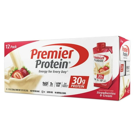 Premier Protein High Protein Shake, Strawberry Cream 11 fl. oz. 12 (Best Protein Supplement On The Market)