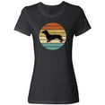 thumbnail image 3 of Inktastic Dachshund Dog Retro Sunset Women's T-Shirt, 3 of 5