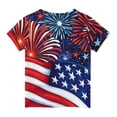 thumbnail image 5 of ATOGUTA Tshirts for Girls Kids 4th of July Shirts Patriotic Top Independence Day Outfit Blue, Size 3T-14, 5 of 6