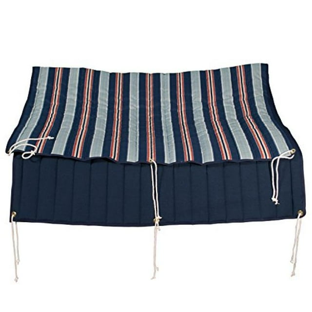 Coussin Hamac Réversible Matelassé Kingston Stripe Arbre/arbre Bleu Solide