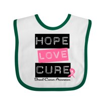 Inktastic Breast Hope Love Cure Boys or Girls Baby Bib