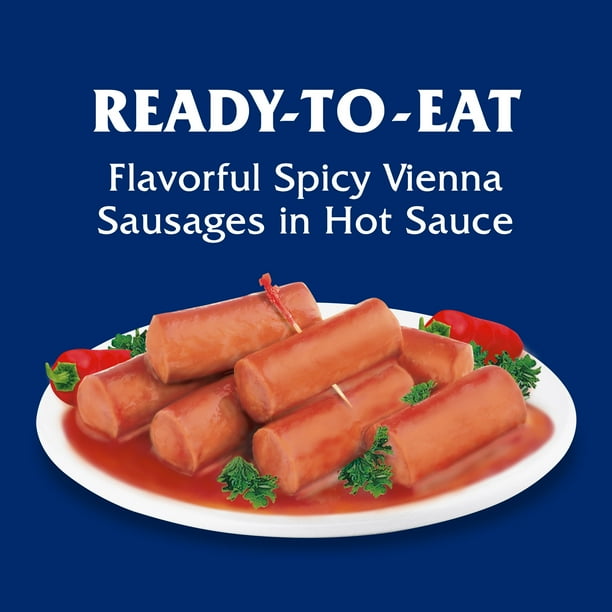 Armour Star Vienna Sausage, Hot & Spicy Flavored, 12g Protein Per