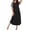 Black, variant on Ekouaer Nightgowns for Women Bamboo Viscose House Dress Long Night Gowns Short Sleeve Sleepshirt Soft Sleepwear