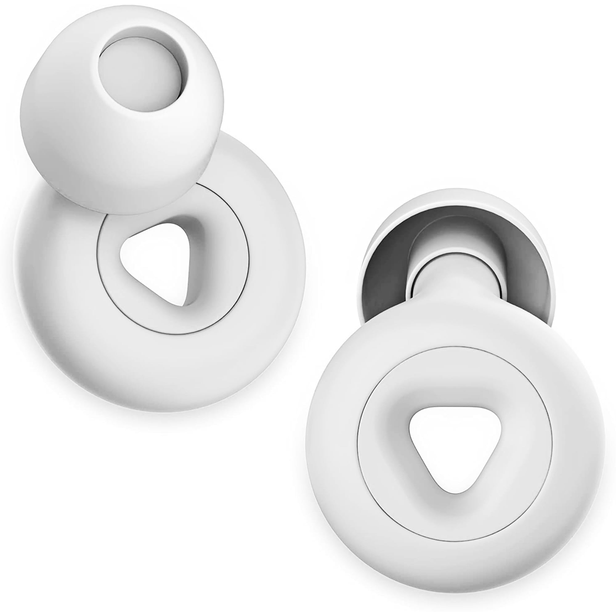 Ear Plugs for Sleeping Noise Cancelling – Super Soft Reusable Hearing Protection in Flexible Silicone Noise Cancelling Earbuds for Sleep - 6 Ear Tips in S/M/L – 25dB Noise Cancelling White