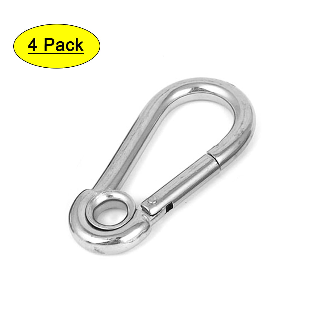 4Pcs Outdoor Stainless Steel Carabiner Camp Spring Snap Clip Hook Keychain 