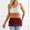 Orange, variant on Sleeveless Knit Tennis Top with Color Blocking Tassel Detail for Casual Summer Lightweight Lined Knitwear with Versatile Styling Orange S