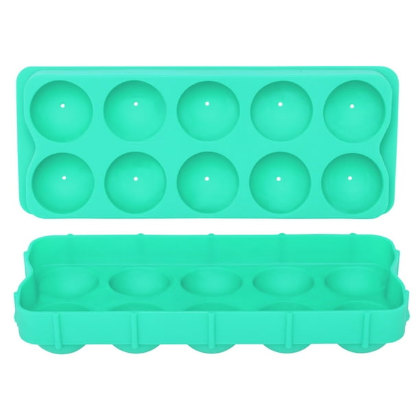HIC Silicone Cannonball Sphere Whiskey Ice Ball Mold Tray, Vintage Blue ...