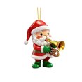 thumbnail image 6 of AMARHH Santa Claus Hanging Ornaments, 3D Flat Plastic Christmas Decorative Pendants, Hanging Decor Holiday Party Gifts for Christmas Tree Decor, 6 of 7