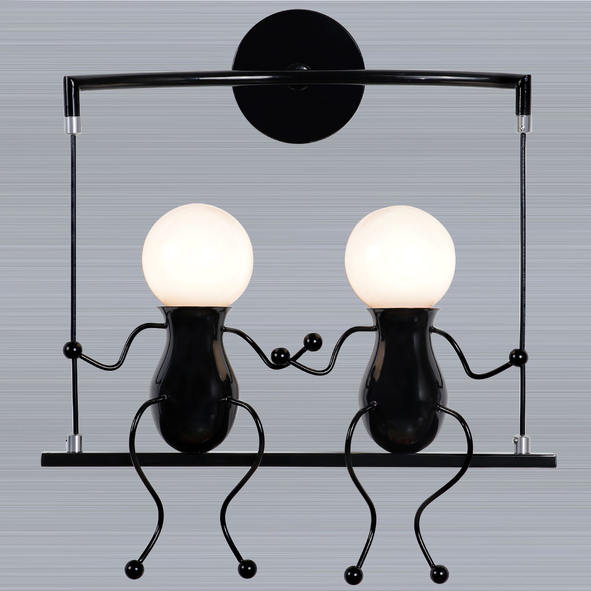 KAWELL LED Wall Light Fixtures Creative Double Little People Mini Wall
