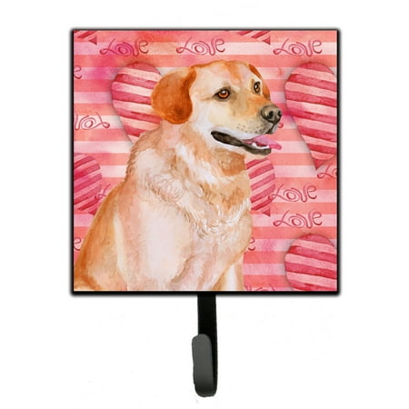 

Carolines Treasures BB9801SH4 Labrador Retriever Love Leash or Key Holder Red 7Hx4.25W multicolor