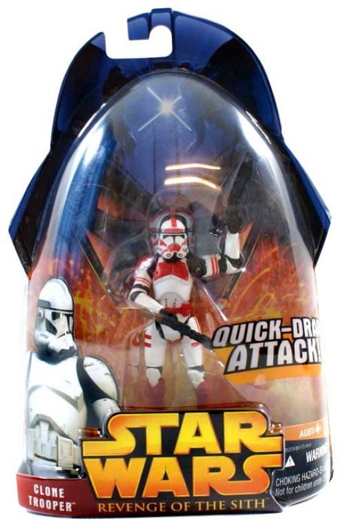 Star Wars Revenge of the Sith 2005 Clone Trooper Action Figure [Red
